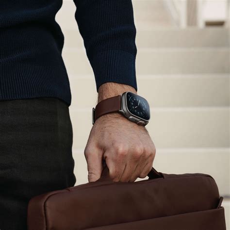 apple watch with leather band|leather apple watch ultra band.